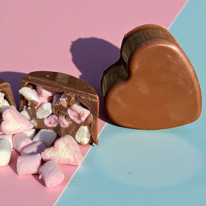 Belgian chocolate heart hot chocolate bomb