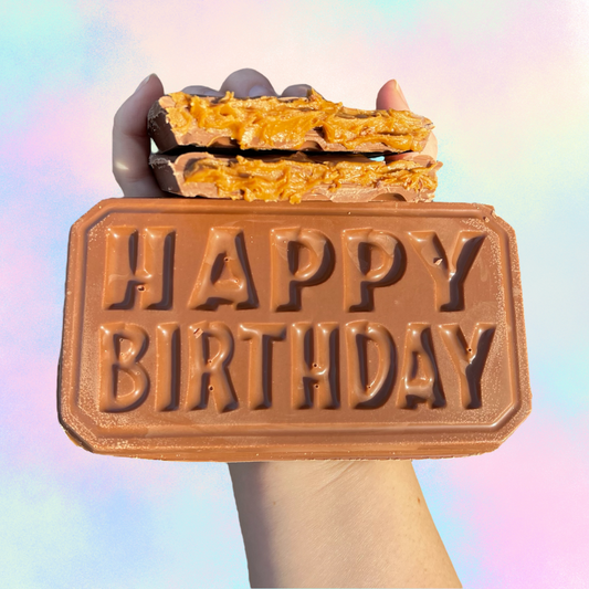 Stuffed Happy Birthday Chocolate Bar- Choice Of Flavours!