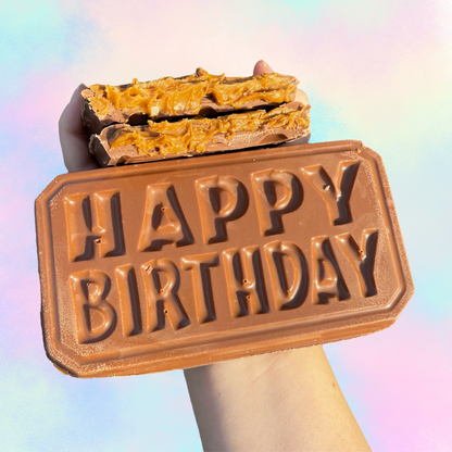 Stuffed Happy Birthday Chocolate Bar- Choice Of Flavours!